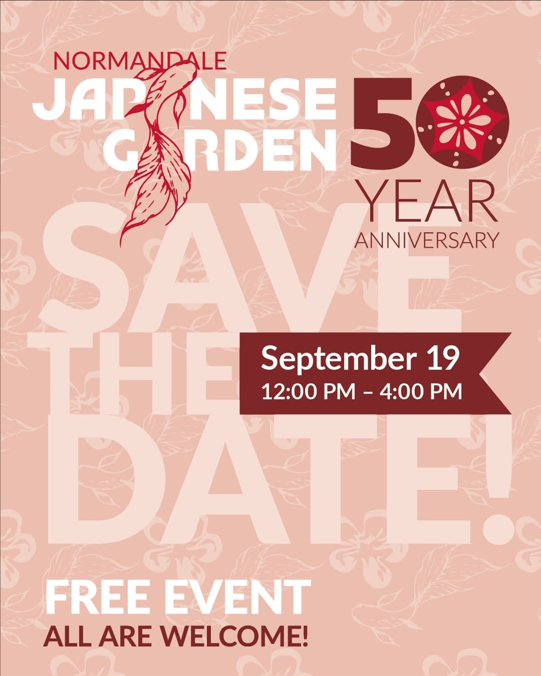 Mark your calendars! The Normandale Japanese Garden is turning 50! Fifty years of koi ponds, quiet paths, and shared mom...