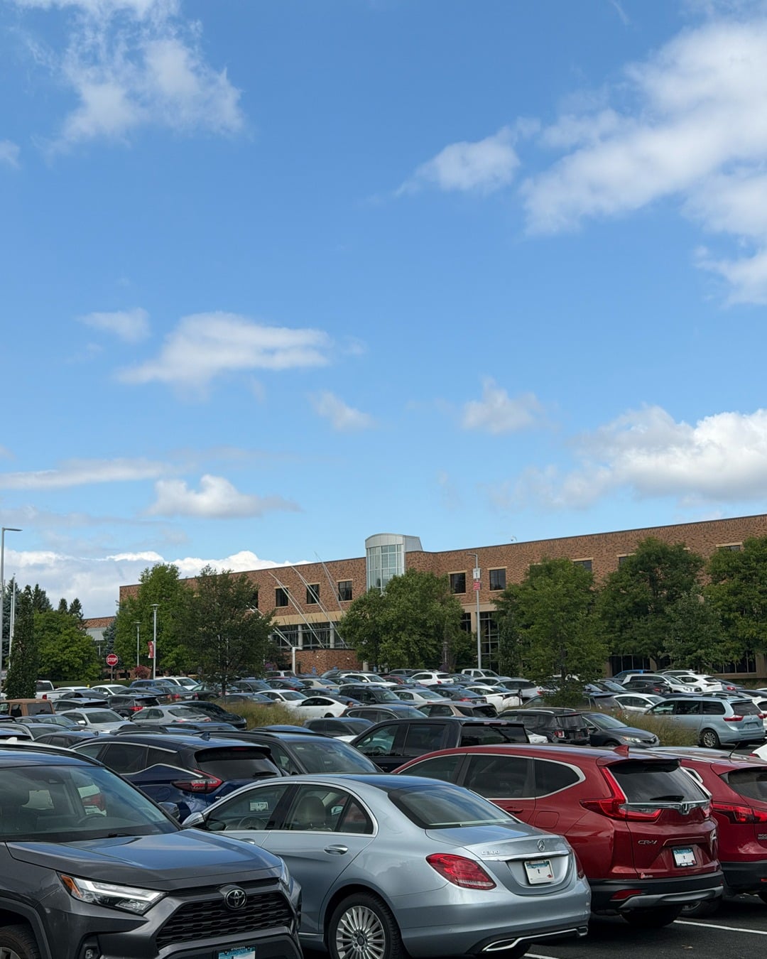 Midweek check-in: Full lot, clear skies, and big ideas in the air.